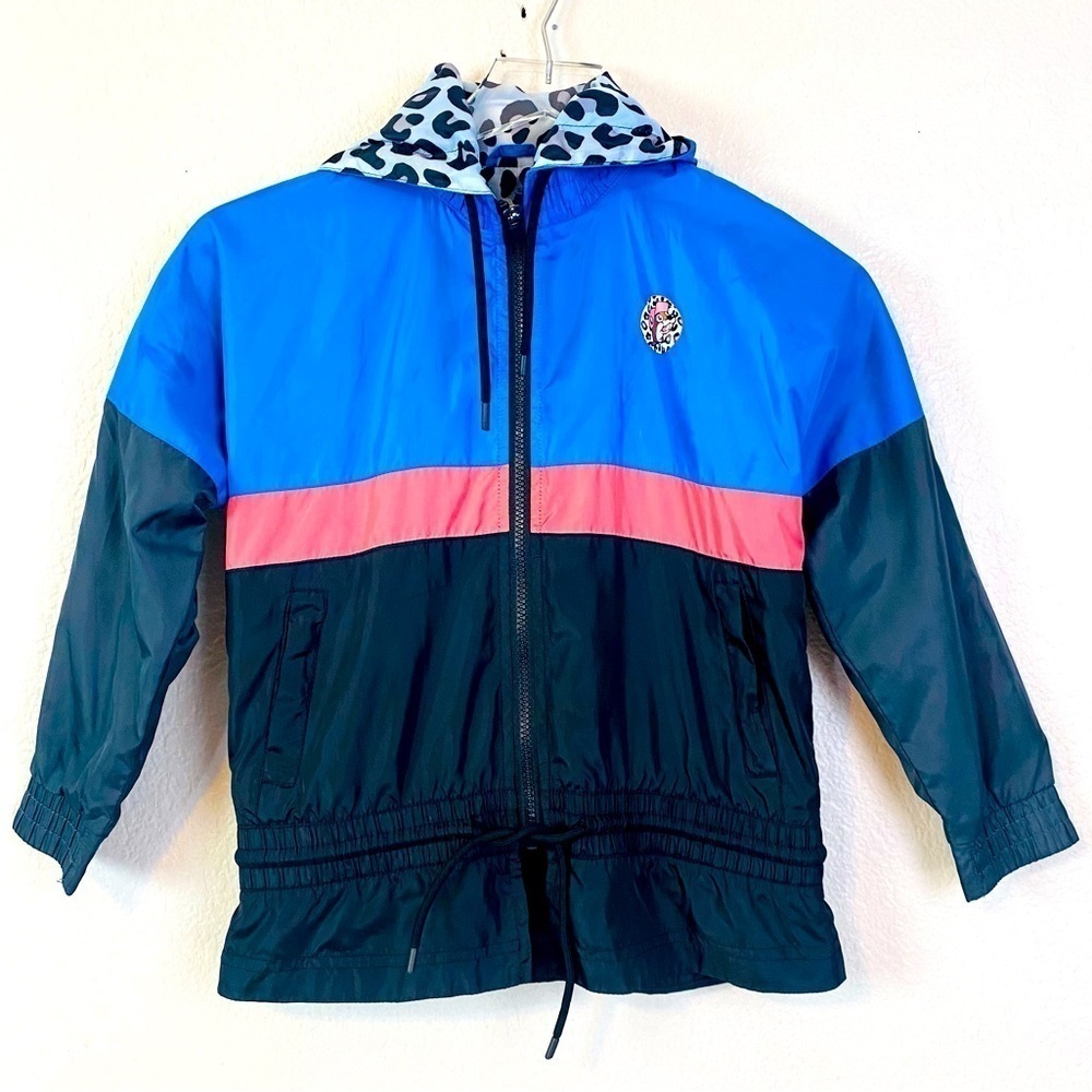 Buc-ee’s Youth Color Block Zip Up Hooded Windbreaker Size XS - Picture 2 of 5